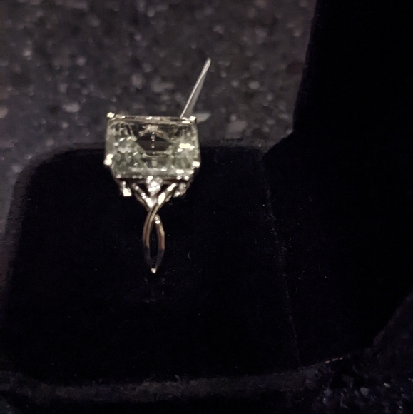 DELMAR STERLING SILVER PASIOLITE & WHITE TOPAZ SIZE 7 1/2 NEW IN BOX ❤ - Picture 5 of 9